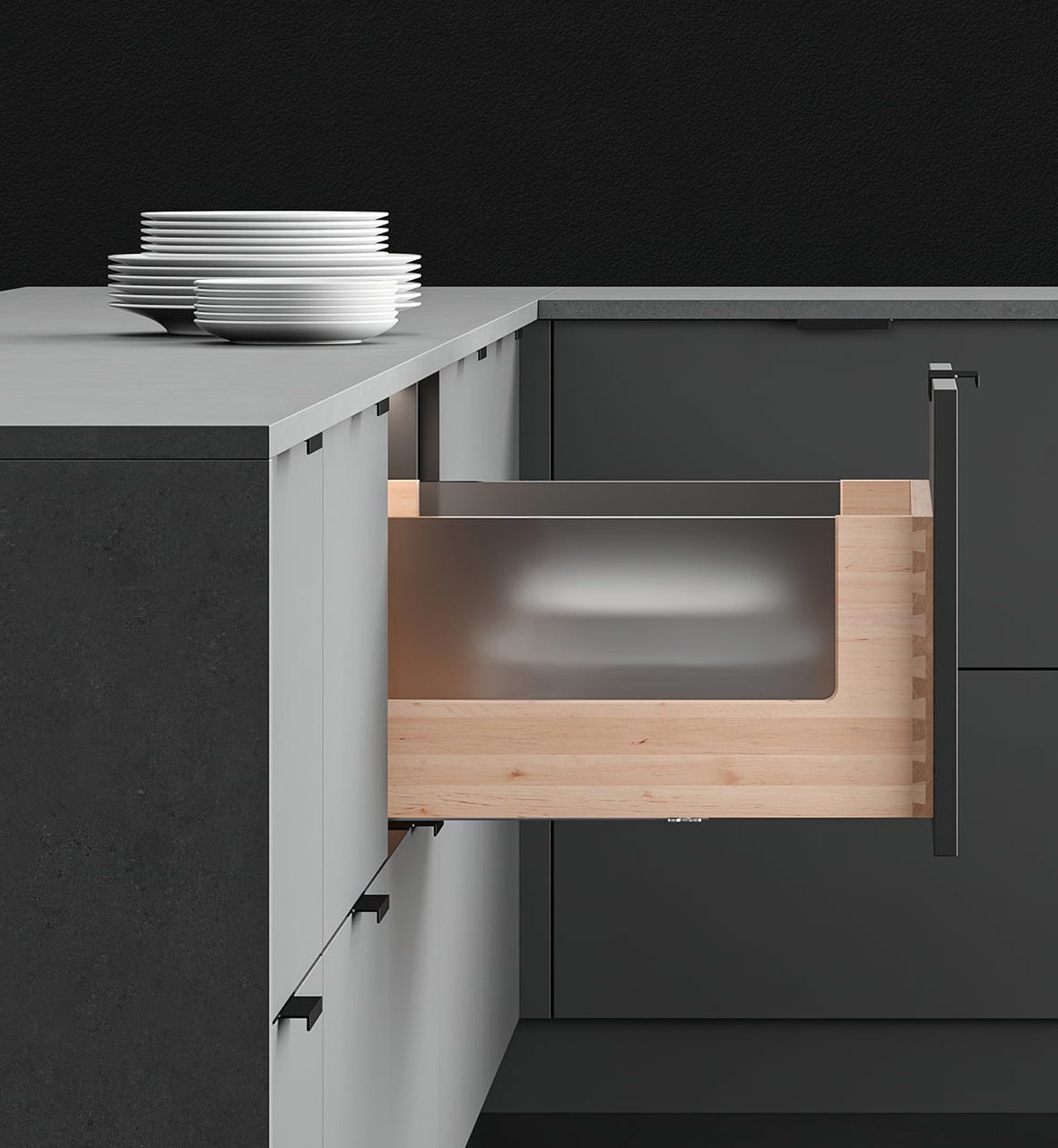 GLASS SATIN GRAPHITE