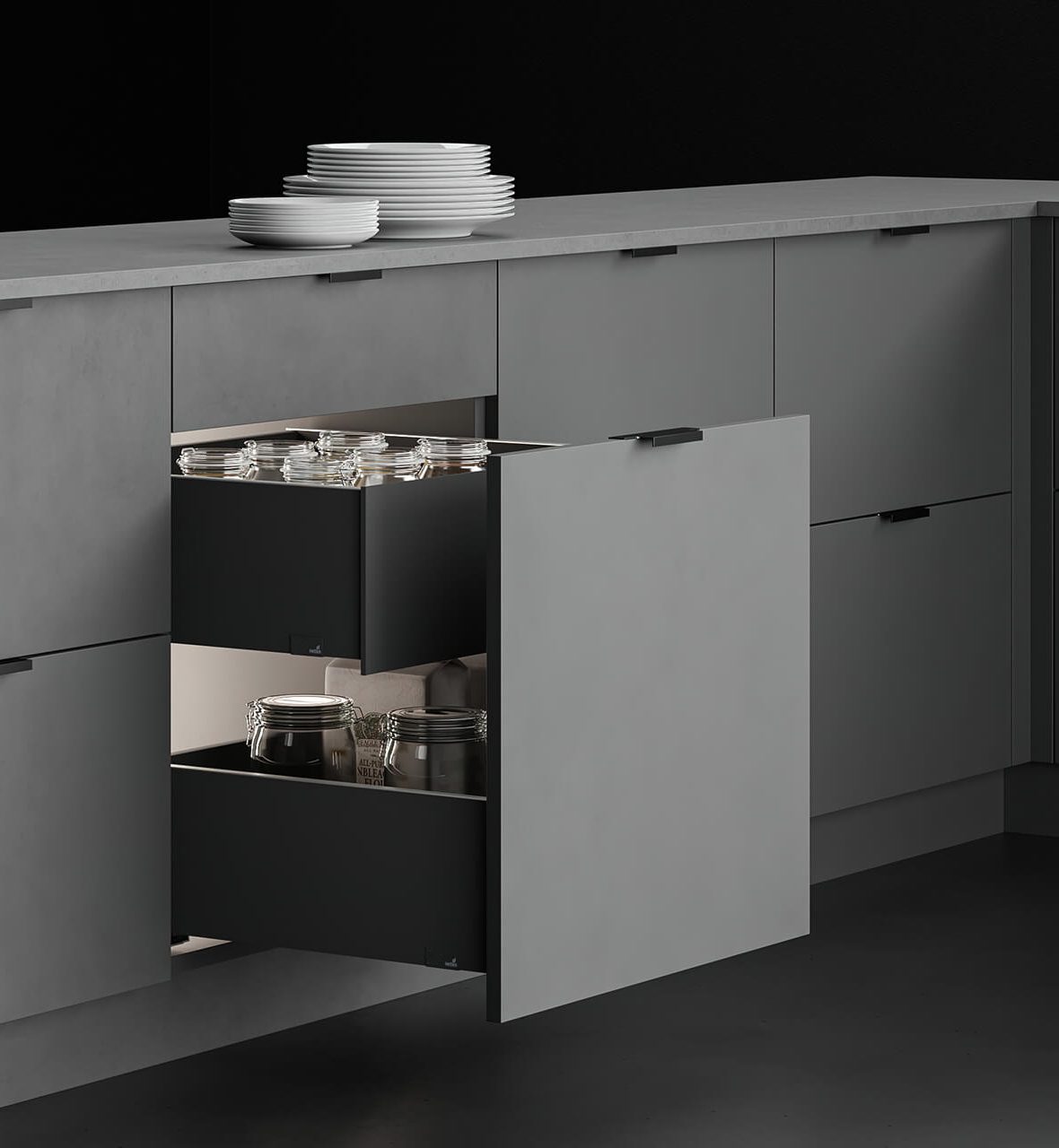 INTERNAL POT AND PAN DRAWER C